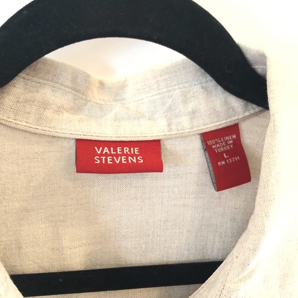 Valerie Stevens button up linen blouse - Picture 3 of 15